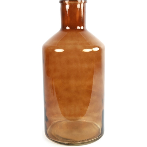 Countryfield Vaas - bruin - glas - XXL fles vorm - D24 x H51 cm -