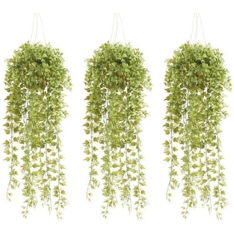 3x Groene Hedera/klimop kunstplanten 50 cm in pot -