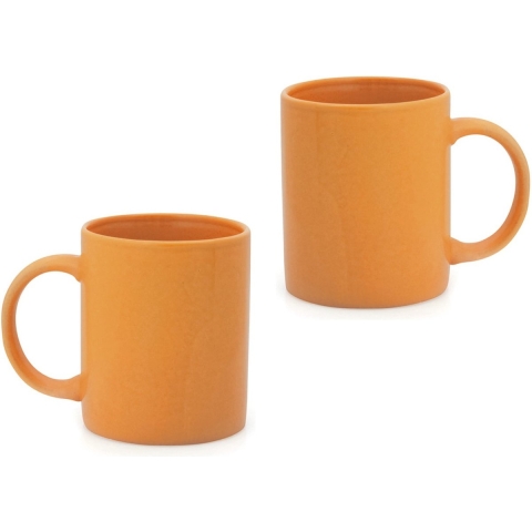 16x Drinkbekers/mokken oranje 370 ml -
