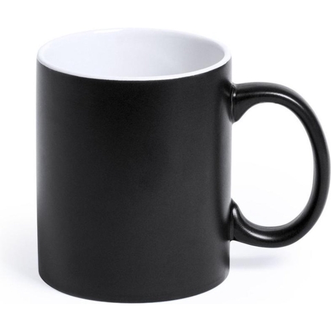 12x Drinkbekers/mokken zwart/wit 350 ml -