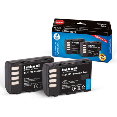 Hähnel Fototechnik HL-PLF19, 2er Camera-accu Vervangt originele accu DMW-BLF19, DMW-BLF19E, DMW-BLF19PP 7.2 V 1970 mAh