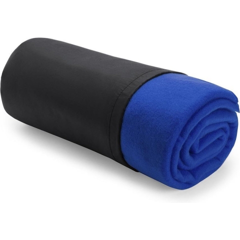 Set van 10x stuks polar Fleece deken/plaid blauw 120 x 150 cm -