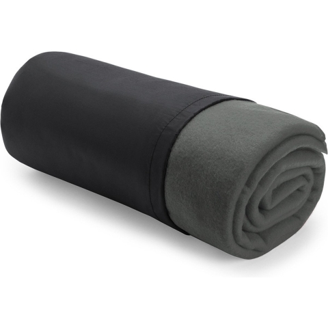 Set van 8x stuks polar Fleece deken/plaid grijs 120 x 150 cm -