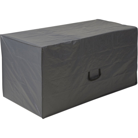 2x Grijze tuinkussens/loungekussens opberghoezen/beschermhoezen met rits 150 x 75 x 75 cm -