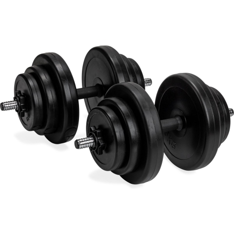 VirtuFit Verstelbare Dumbbellset - Vinyl - 2 x 14 kg (28 kg)