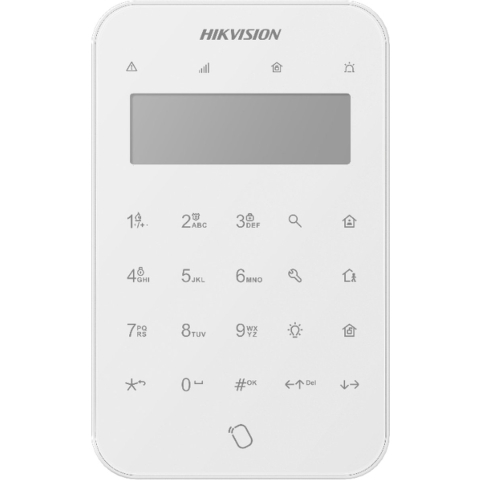 Hikvision DS-PK1-LT-WE Draadloos LCD Toetsenpaneel Met Tagfunctie Zwart