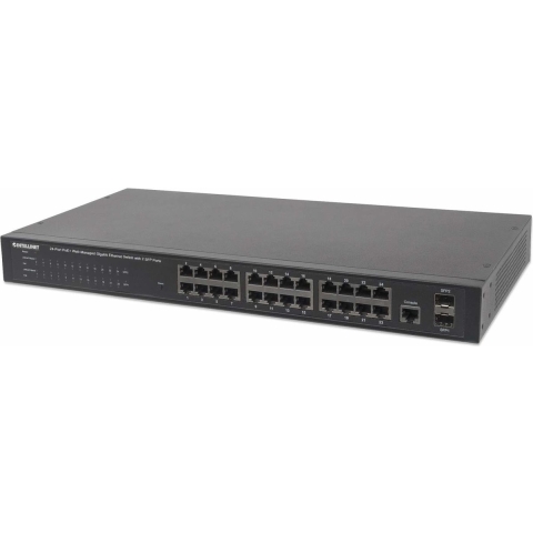 Intellinet 560559 Netwerk switch 24 + 2 poorten 1 GBit/s PoE-functie