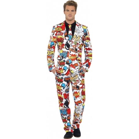 Heren kostuum Comic Strip XL -