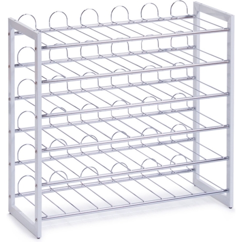 Metalen wijnflessen rek/wijnrek voor 36 flessen 68 x 26 x 63 cm -