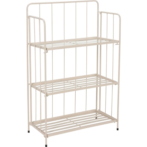 Plantenrek/plantentafel - creme - metaal - 58 x 27 x 90 cm - binnen en buiten -