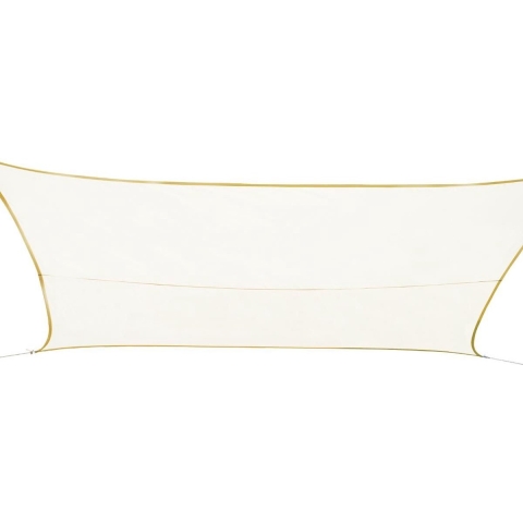 Polyester schaduwdoek/zonnescherm Curacao rechthoekig wit 3 x 4 meter -