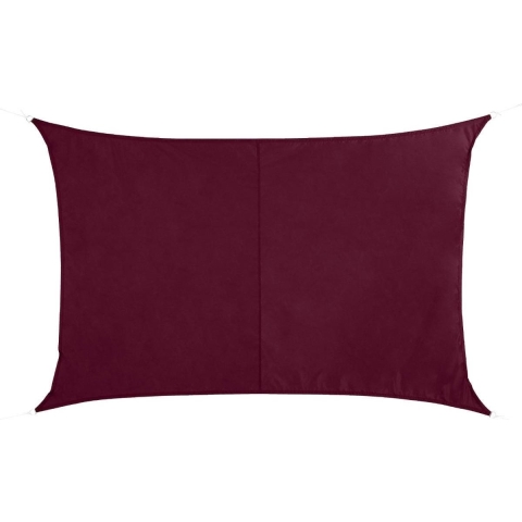 Polyester schaduwdoek/zonnescherm Curacao rechthoekig bordeaux rood 3 x 4 meter -