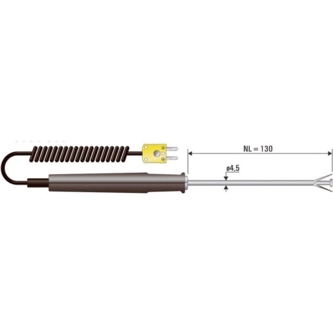 B + B Thermo-Technik 0600 1001 Oppervlaktesensor -50 tot +650 °C Sensortype K