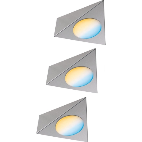 Paulmann CC Start Trigo Onderbouwlamp Set van 3 stuks 2.10 W Warmwit Nikkel