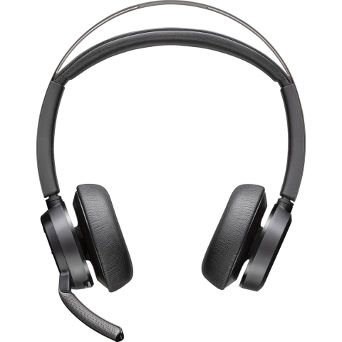 HP Poly Voyager Focus 2 USB-C Headset On Ear headset Computer Bluetooth Stereo Zwart Noise Cancelling Volumeregeling, Microfoon uitschakelbaar (mute)