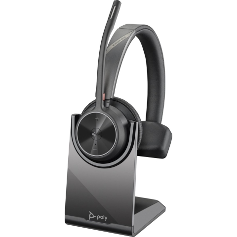 HP Poly Voyager 4310 MS Teams Headset On Ear headset Computer Bluetooth Mono Zwart Volumeregeling