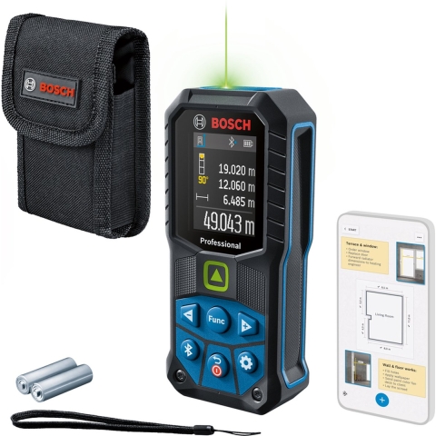 Bosch Professional GLM 50-27 CG Laserafstandsmeter Bluetooth, Documentatie-app, Statiefadapter 6.3 mm (1/4 inch) Meetbereik (max.) 50 m