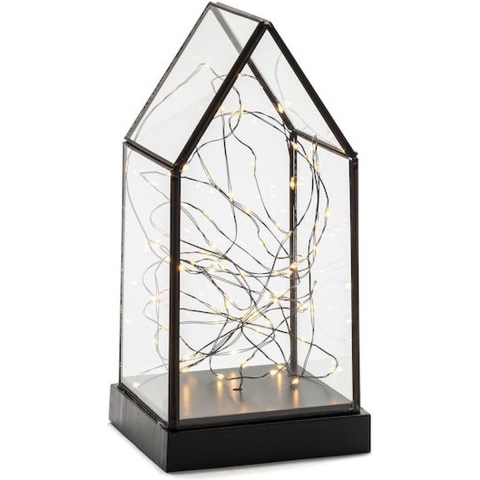 Konstsmide 1817-870 LED-lantaarn Sterren Barnsteen LED Zwart Schakelaar, Timer