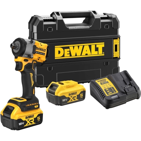 DeWALT DCF922P2T 18V Li-ion XR Accu Slagmoersleutel Set (2x 5.0Ah) - 1/2"Met Ratel In TSTAK Koffer