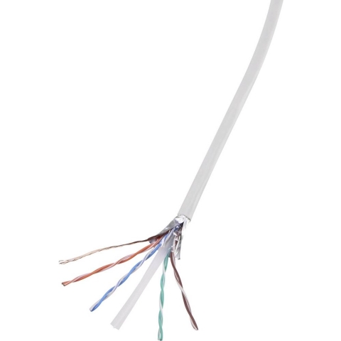 TRU COMPONENTS Netwerkkabel CAT 6 F/UTP 4 x 2 x 0.27 mm² Wit 305 m