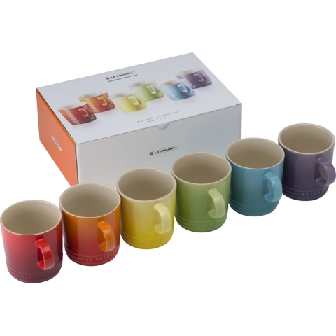 Le Creuset Mokken - Rainbow - 350 ml - 6 stuks