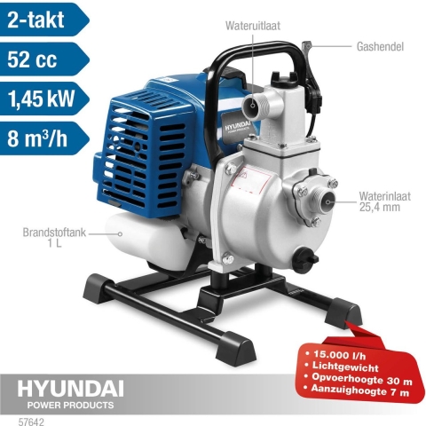 Hyundai 57642 Schoonwaterpomp Benzine Motor - 52cc