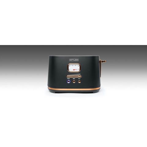 Muse MS-130BC - Broodrooster, 1.000 W, zwart/messing