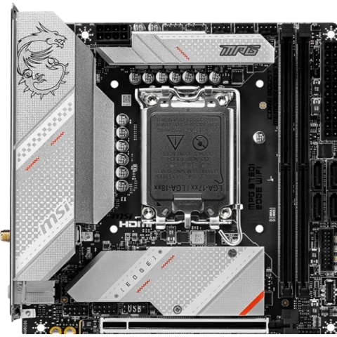 MSI MPG B760I EDGE WIFI Moederbord Socket Intel 1700 Vormfactor Mini-ATX Moederbord chipset Intel® B760