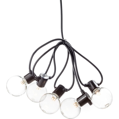 Konstsmide 2374-800 Party-lichtketting Buiten Energielabel: G (A - G) werkt op het lichtnet Aantal lampen 60 LED Barnsteen Verlichte lengte: 4.75 m