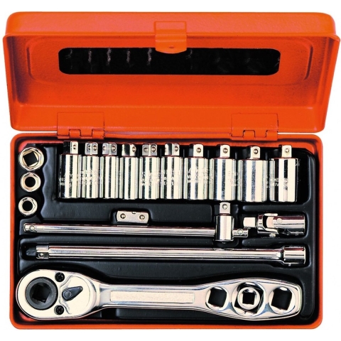 Bahco R6725MK Dopsleutelinzetset 1/4 19-delig