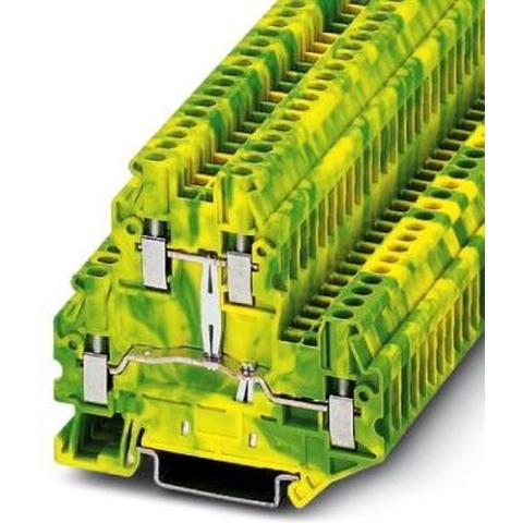 Phoenix Contact UTTB 2,5-PE 3044665 Doorgangsserieklem Aantal polen: 4 0.14 mm² 4 mm² Groen, Geel 50 stuk(s)