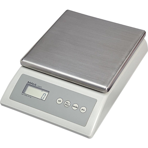 Maul Zählwaage MAULcount, 10 kg Telweegschaal Weegbereik (max.) 10000 g Resolutie 1 g werkt op batterijen, werkt op het lichtnet Grijs