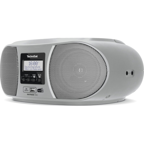 TechniSat DIGITRADIO 1990 Radio/CD-speler DAB+, VHF (FM) AUX, Bluetooth, CD, USB Acculaadfunctie, Wekfunctie Zilver