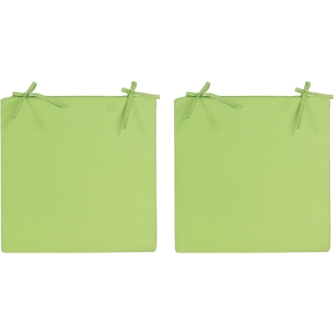 6x Stoelkussens voor binnen en buiten in de kleur groen 40 x 40 cm Tuinkussens voor buitenstoelen. -