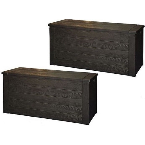 2 Stuks tuin opbergboxen hout patroon 120 cm -