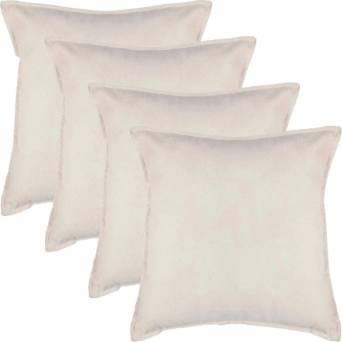 Bank/sierkussens Sophia - 4x stuks - 55 x 55 cm - polyester met rits -