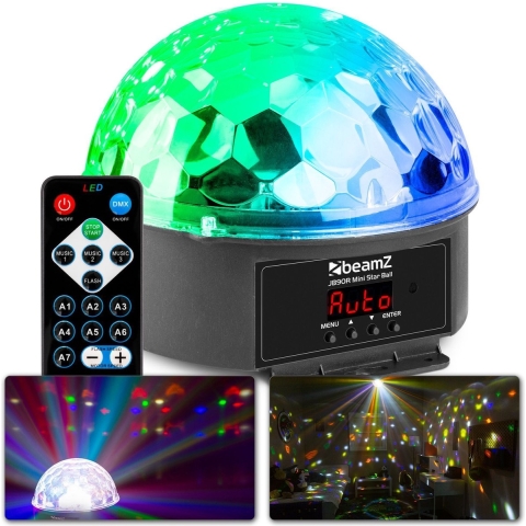 Beamz Jb90r Ministarball Dmx 9 Colors Irc