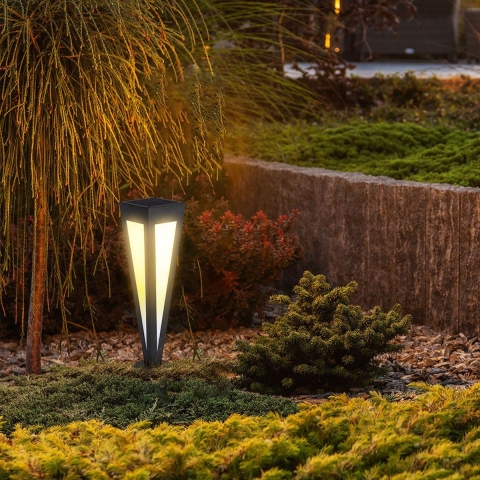 V-TAC VT-7654 23350 Tuinlamp op zonne-energie LED Warmwit Donkergrijs