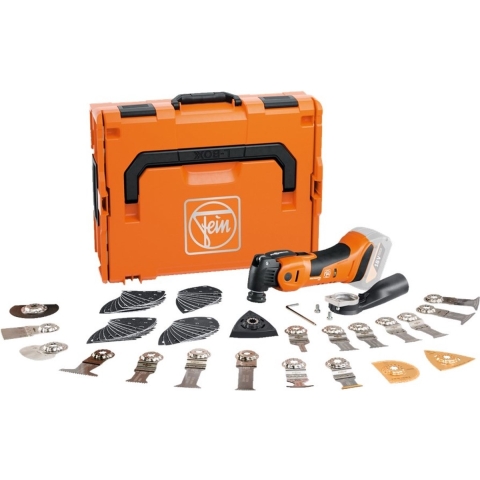 Fein AMM700 Multimaster Max Top 18V Li-ion Accu Multitool Body In L-Boxx Incl. 60-Delige Accessoires Set