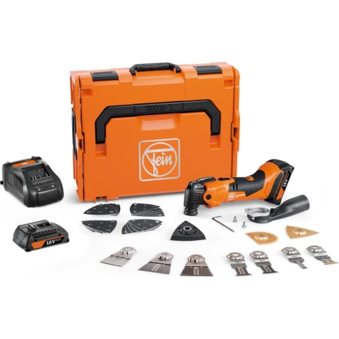 Fein AMM500 Multimaster Plus Top 18V Li-ion Accu Multitool Set (2x 2.0Ah) In L-Boxx Incl. 30-Delige Accessoires Set