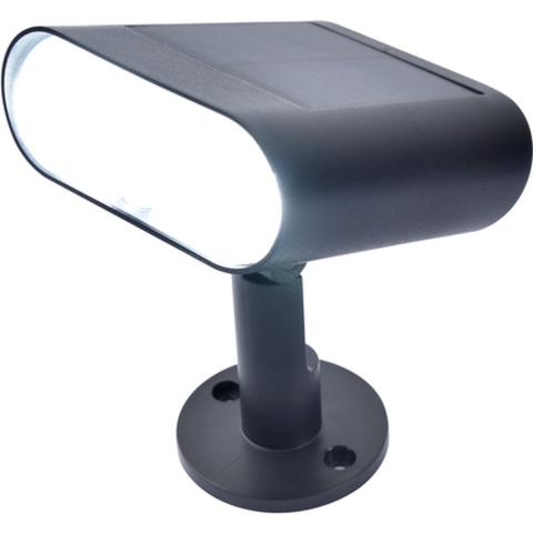 Lutec GINBO 6938405330 Wandlamp op zonne-energie met bewegingsmelder LED 7 W Warmwit tot koudwit Zwart