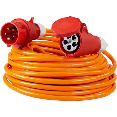 AS Schwabe 59525 Stroom Verlengkabel 16 A Oranje 25.00 m H07BQ-F 5G 1,5 mm²