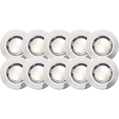 Brilliant G03093/75 Cosa 30 LED-inbouwlamp Set van 10 stuks LED LED vast ingebouwd 4.5 W RVS