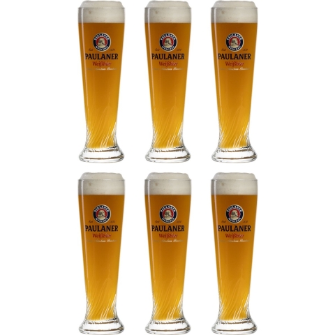 Paulaner Bierglazen Weizen - 500 ml - 6 stuks