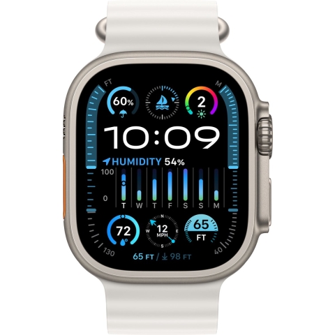 Apple Watch Ultra 2 GPs + Cellular 49 Mm Titanium Case/witte Ocean Band