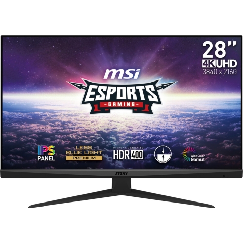 MSI G281UVDE computer monitor 68,6 cm (27") 3840 x 2160 Pixels 2K Ultra HD Zwart