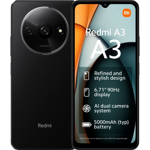 Smartphone Xiaomi Redmi A3 6,71"4 GB RAM 128 GB Zwart