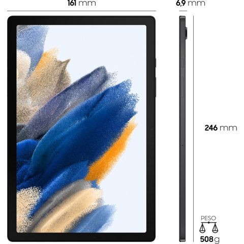 Samsung Galaxy Tab A8 SM-X200 64 GB 26,7 cm (10.5") Tijger 4 GB Wi-Fi 5 (802.11ac) Android 11 Grijs