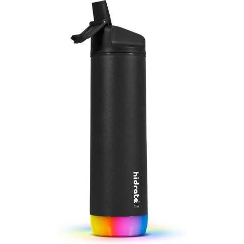 HidrateSpark PRO Straw - 620 ml - Slimme Waterfles - Black