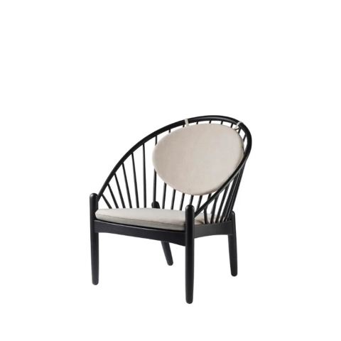FDB Møbler J166 Fauteuil Eiken Zwart Beige
